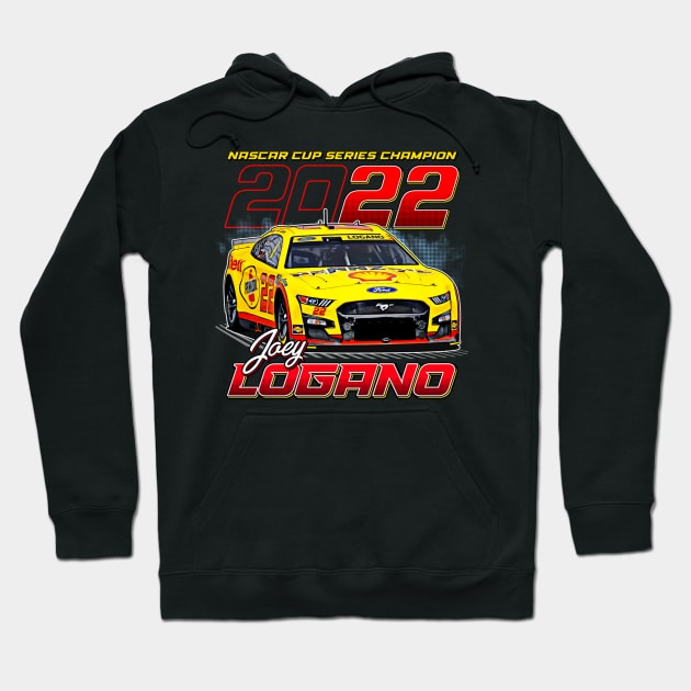 Joey Logano 22 Champion Hoodie by stevenmsparks